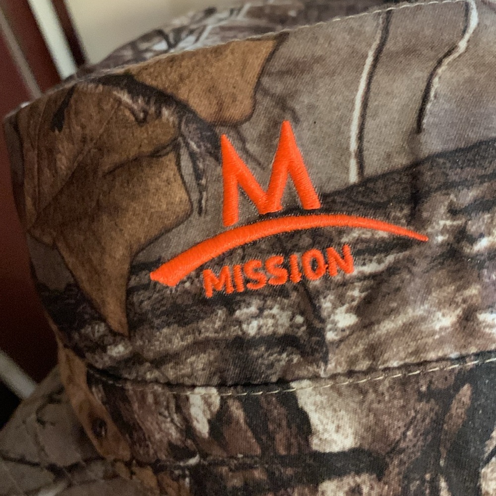 NWT-Mossy Oak Camouflage Bucket Hat with Orange Mission Logo - Picture 2 of 4